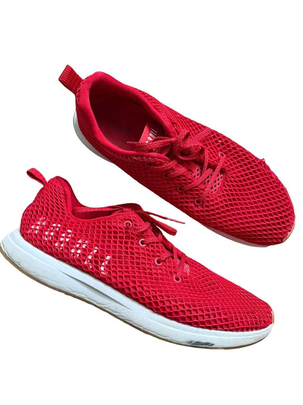 NOBULL Men's Mesh Runner Athletic Training Shoes in Red